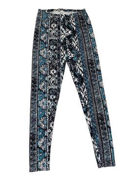 Aztec Tribal Print Leggings High Waisted Stretch Yoga Pants Boho Bohemian Casual